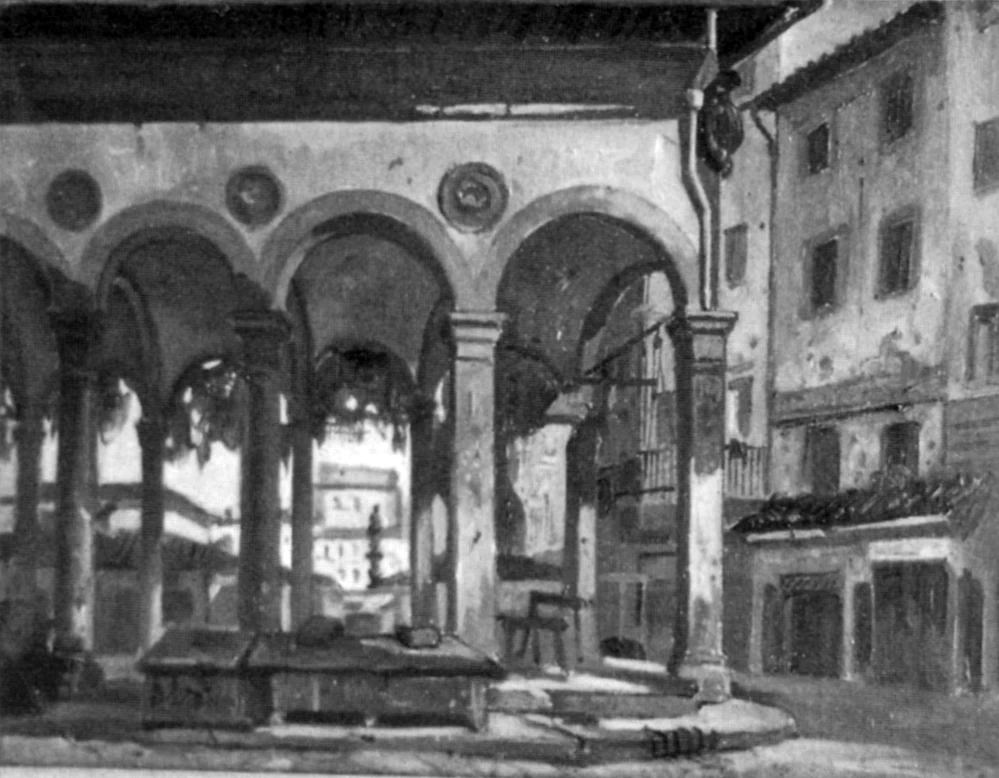 La loggia del pesce, firenze, 1870